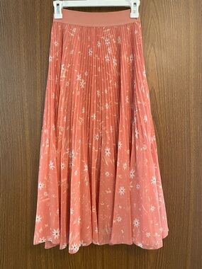 Wilfred Coral Pink Floral Twirl Skirt
